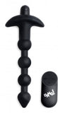 Bang - Vibrating Silicone Anal Beads and Remote Black