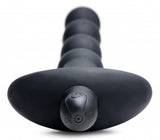 Bang - Vibrating Silicone Anal Beads and Remote Black