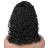 13X6 Natural Virgin Brazilian Hair Curly Lace Front Bob Wigs - 10~24inches